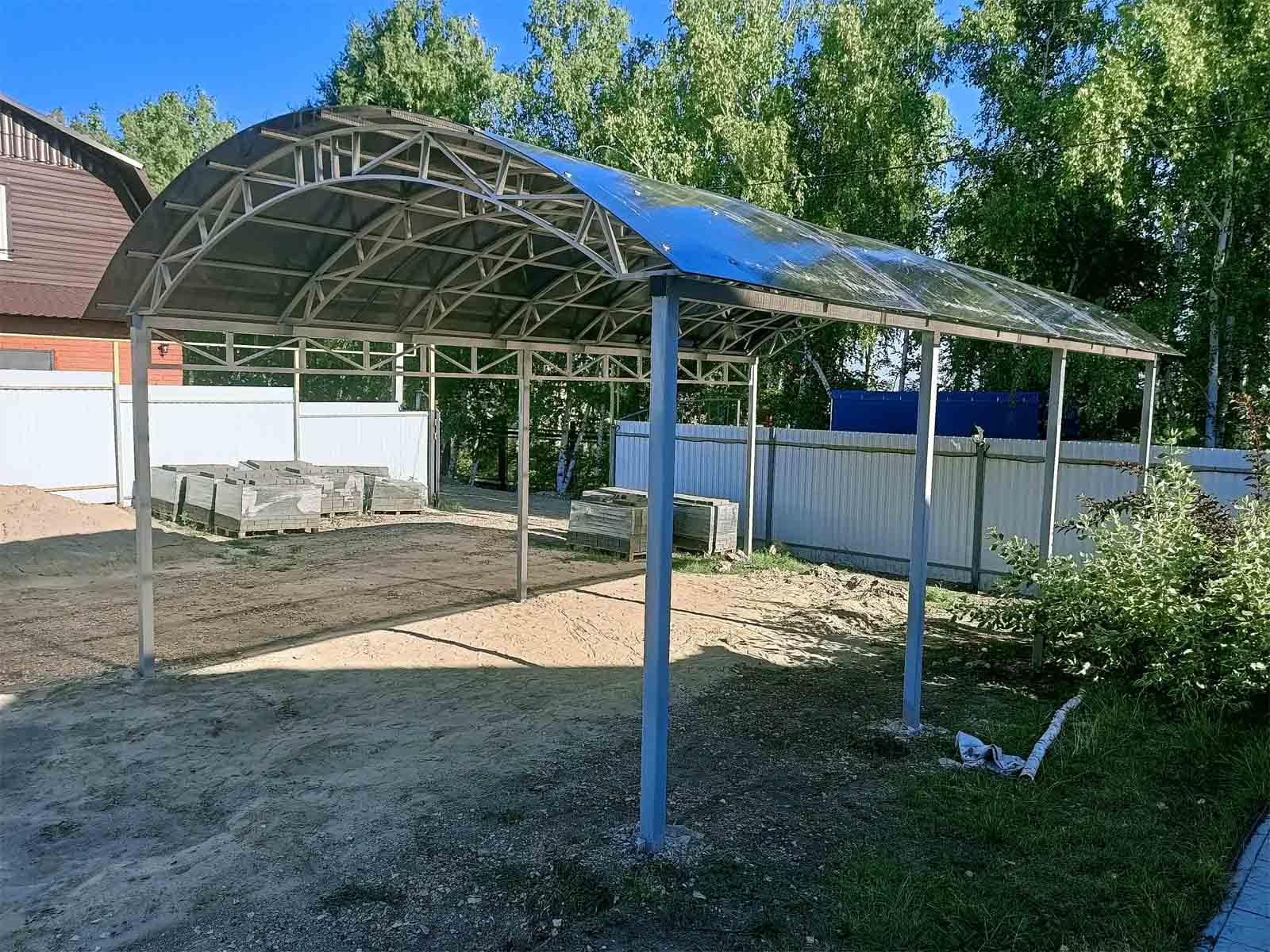 дачный навес из поликарбоната